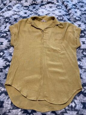 Women’s Yellow Twine & String Sleeveless Top (S)